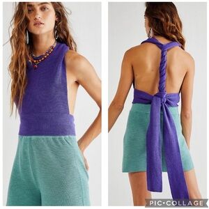 Free People Purple Halter Tank Top